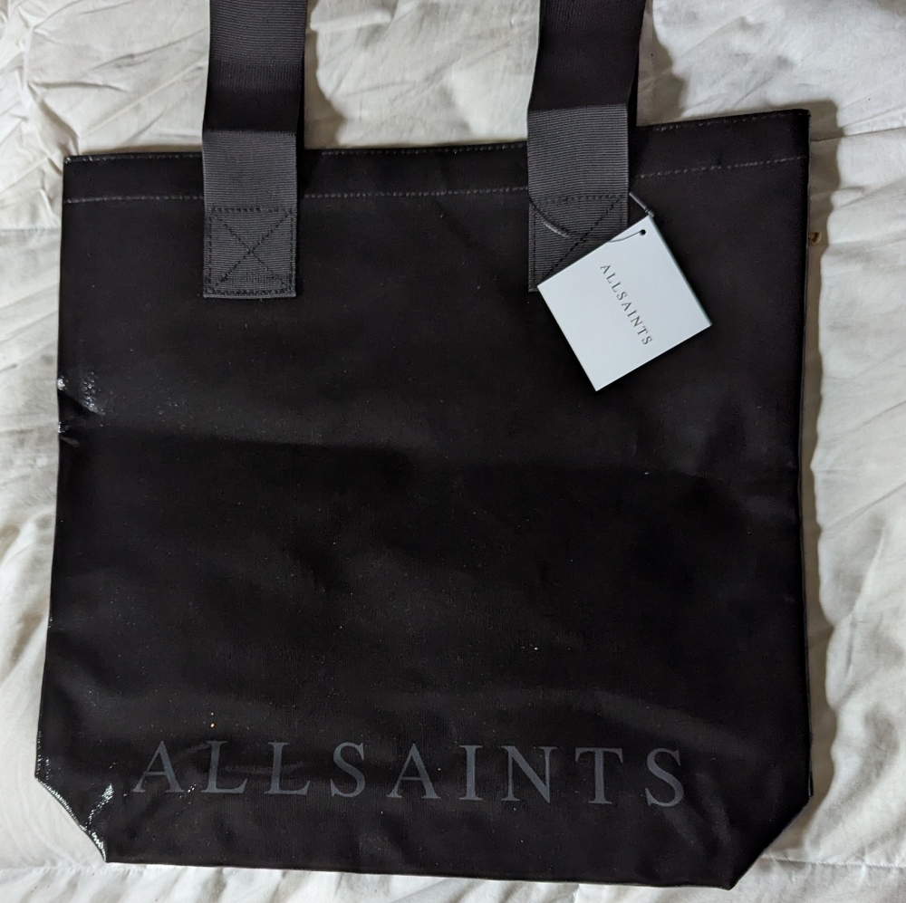 AllSaints Large Black Tote Bag